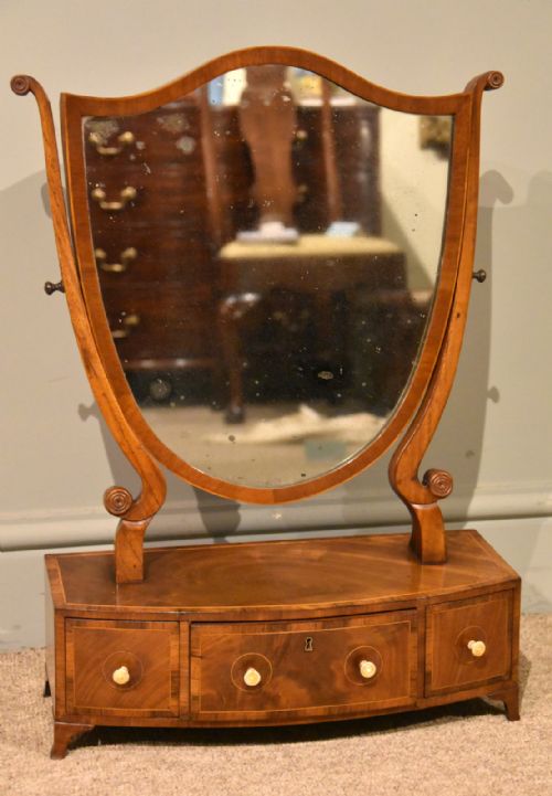 a george iii hepplewhite design dressing mirror - CATEGORY: ANTIQUE MIRRORS - DATED GEORGIAN