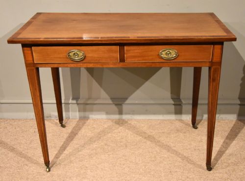 george iii hepplewhite design two drawer side table - CATEGORY: ANTIQUE TABLES - DATED 18TH CENTURY