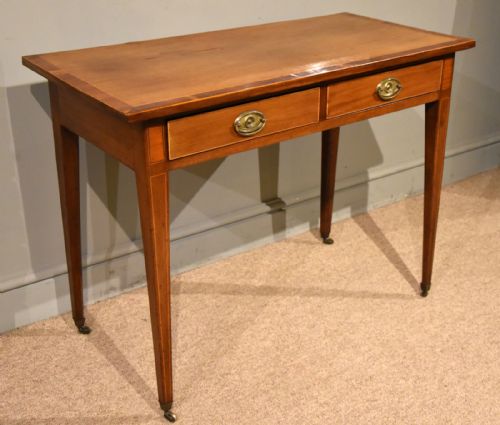 GEORGE III HEPPLEWHITE DESIGN TWO DRAWER SIDE TABLE - ADDITIONAL PHOTO 2