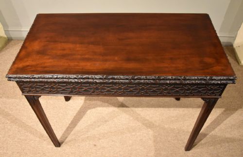 18TH CENTURY CARVED TEA TABLE - ADDITIONAL PHOTO 4