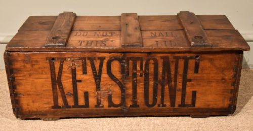 large pine and branded wine case - CATEGORY: ANTIQUE BOXES - DATED 1910