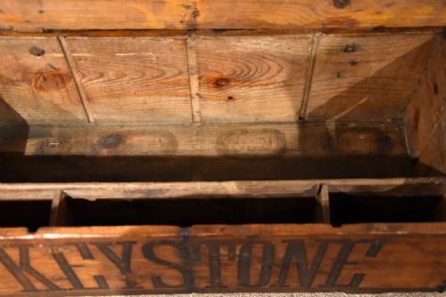 LARGE PINE AND BRANDED WINE CASE - ADDITIONAL PHOTO 3