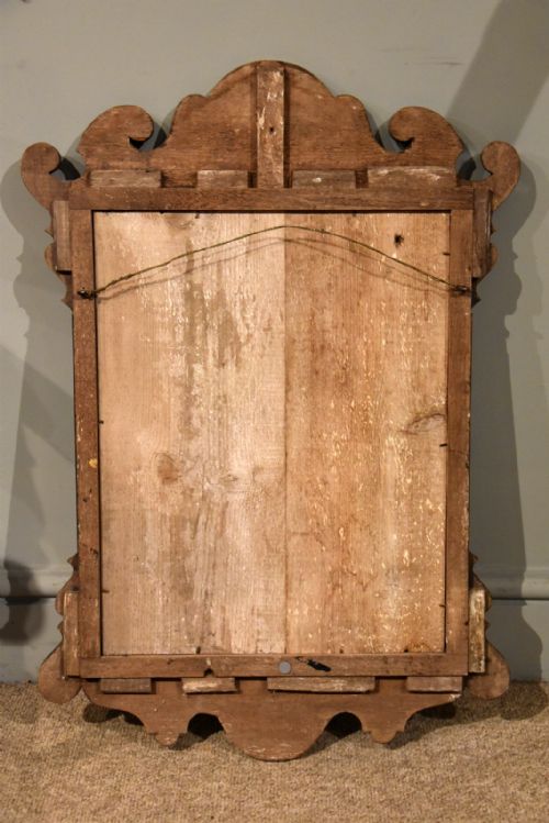 SMALL GEORGE II WALNUT WALL MIRROR - ADDITIONAL PHOTO 3