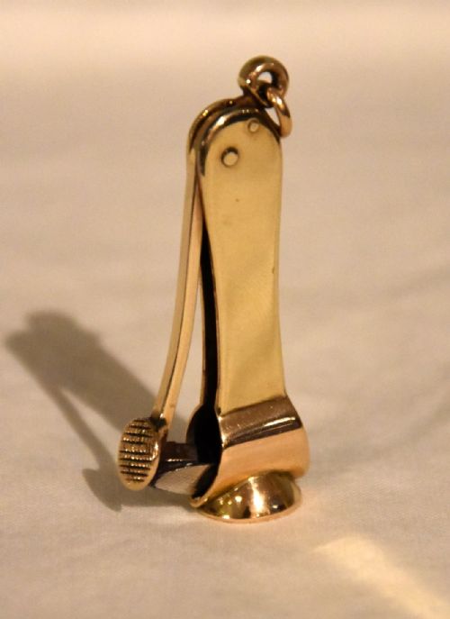14ct gold cigar cutter - CATEGORY: ANTIQUE METAL - DATED 1900