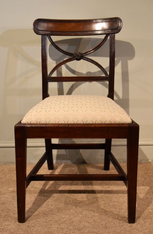 SET OF SIX DINING CHAIRS MAHOGANY REGENCY - ADDITIONAL PHOTO 2