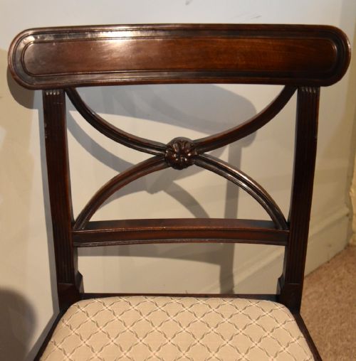 SET OF SIX DINING CHAIRS MAHOGANY REGENCY - ADDITIONAL PHOTO 3