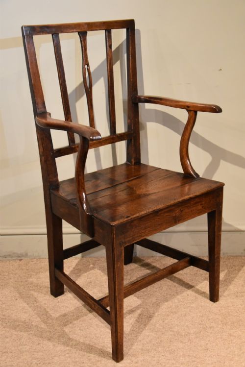 COUNTRY OAK VERNACULAR ARMCHAIR 18TH CENTURY - ADDITIONAL PHOTO 1