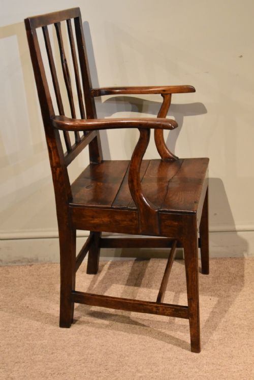 COUNTRY OAK VERNACULAR ARMCHAIR 18TH CENTURY - ADDITIONAL PHOTO 2
