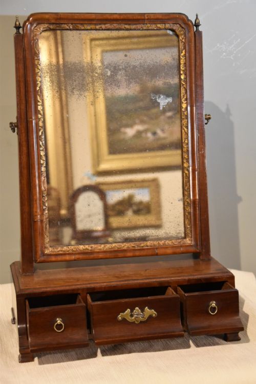 18TH CENTURY MAHOGANY BOX DRESSING TABLE MIRROR - ADDITIONAL PHOTO 1