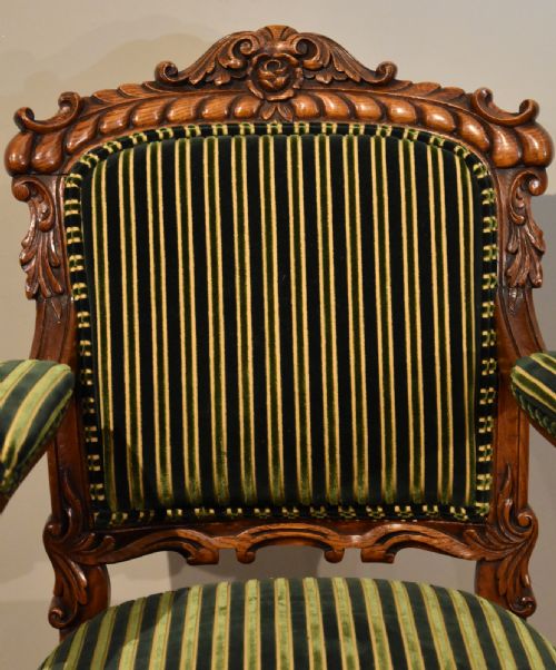 WILLIAM IV CARVED OAK ARMCHAIR - ADDITIONAL PHOTO 3