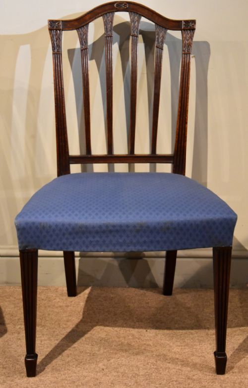 GEORGE III MAHOGANY SHERATON PERIOD SIDE CHAIRS - ADDITIONAL PHOTO 1