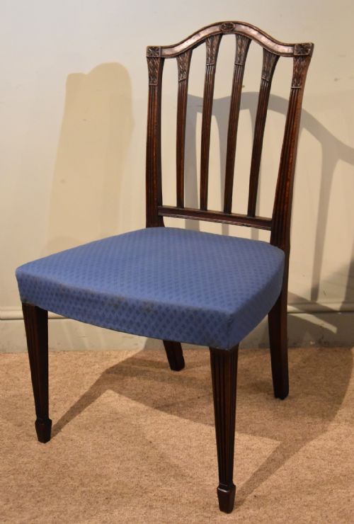 GEORGE III MAHOGANY SHERATON PERIOD SIDE CHAIRS - ADDITIONAL PHOTO 2