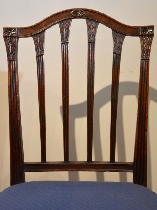 GEORGE III MAHOGANY SHERATON PERIOD SIDE CHAIRS - ADDITIONAL PHOTO 3