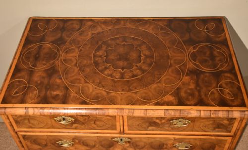 CHEST OF DRAWERS WILLIAM AND MARY OLIVEWOOD OYSTER - ADDITIONAL PHOTO 1