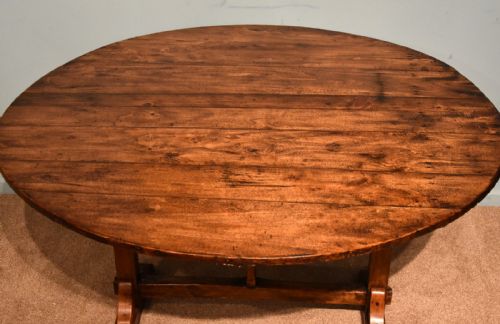 fig 1. French Provincial Poplar Fruitwood Vondage Dining Table