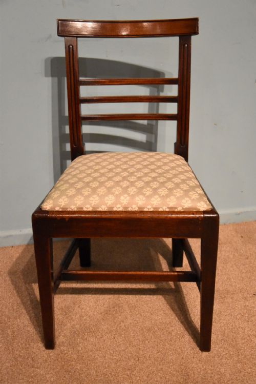 HANDSOME SET OF SIX GEORGE III SHERATON DINING CHAIRS - ADDITIONAL PHOTO 1