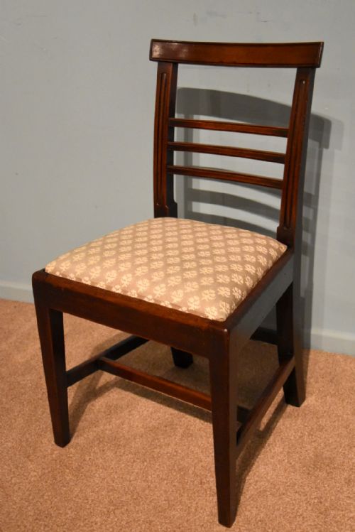 HANDSOME SET OF SIX GEORGE III SHERATON DINING CHAIRS - ADDITIONAL PHOTO 2