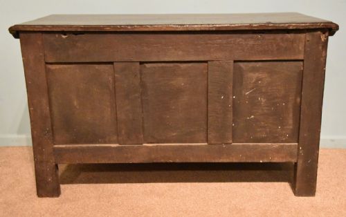 CHARLES II CARVED OAK THREE PANELLED COFFER - ADDITIONAL PHOTO 6