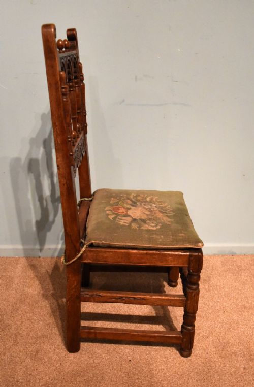 17TH CENTURY GOTHIC STYLE COUNTRY DINING CHAIRS - ADDITIONAL PHOTO 3