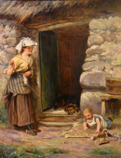 OIL PAINTING BY ALEXANDER DAVIDSON MORNING SUNSHINE - ADDITIONAL PHOTO 1