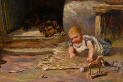 OIL PAINTING BY ALEXANDER DAVIDSON MORNING SUNSHINE - ADDITIONAL PHOTO 2