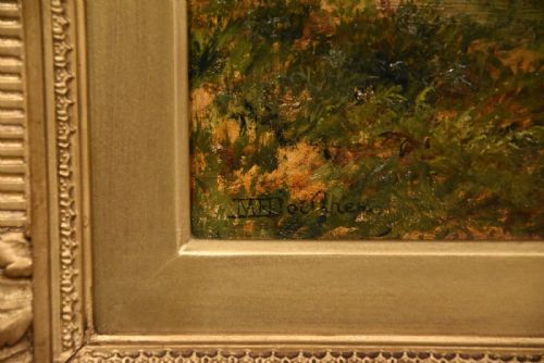 OIL PAINTING BY MARK EDWIN DOCKREE PASTORAL SCENE NEAR DEDHAM - ADDITIONAL PHOTO 3