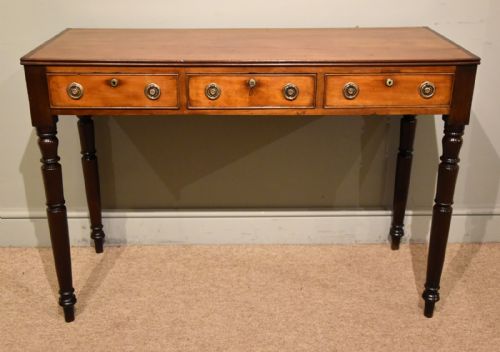 george iii mahogany three drawer side table - CATEGORY: ANTIQUE TABLES - DATED 19TH CENTURY