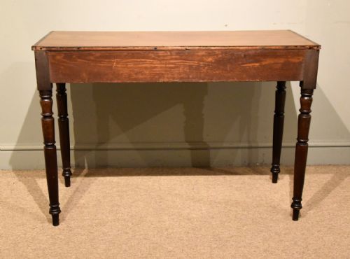 GEORGE III MAHOGANY THREE DRAWER SIDE TABLE - ADDITIONAL PHOTO 3
