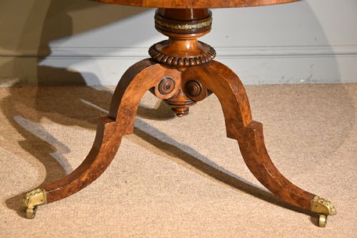 REGENCY LIBRARY TABLE CENTRE TABLE BURR YEW - ADDITIONAL PHOTO 2