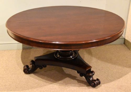 william iv large circular breakfast dining table - CATEGORY: ANTIQUE TABLES - DATED 19TH CENTURY
