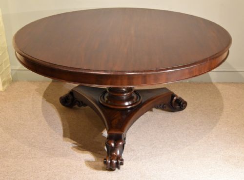 WILLIAM IV LARGE CIRCULAR BREAKFAST DINING TABLE - ADDITIONAL PHOTO 1