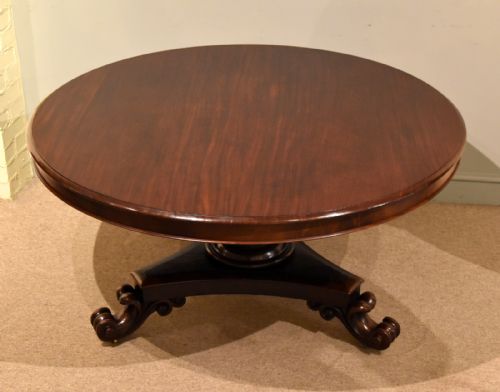 WILLIAM IV LARGE CIRCULAR BREAKFAST DINING TABLE - ADDITIONAL PHOTO 3