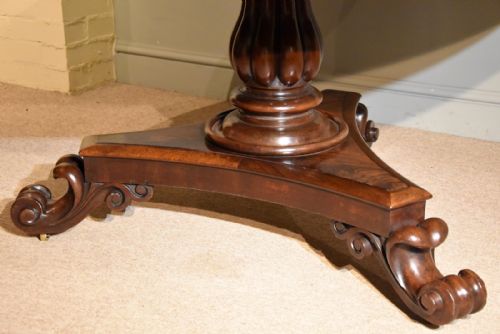WILLIAM IV LARGE CIRCULAR BREAKFAST DINING TABLE - ADDITIONAL PHOTO 5