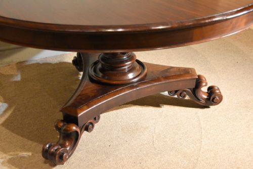 WILLIAM IV LARGE CIRCULAR BREAKFAST DINING TABLE - ADDITIONAL PHOTO 7
