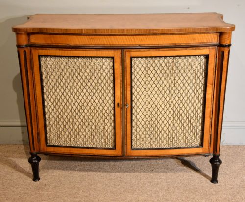 george iii satinwood chiffonier side cabinet - CATEGORY: ANTIQUE CABINETS - DATED GEORGIAN