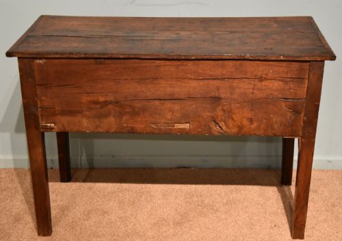 GEORGE III ELM WOOD SERVER TWO DRAWERS - ADDITIONAL PHOTO 7