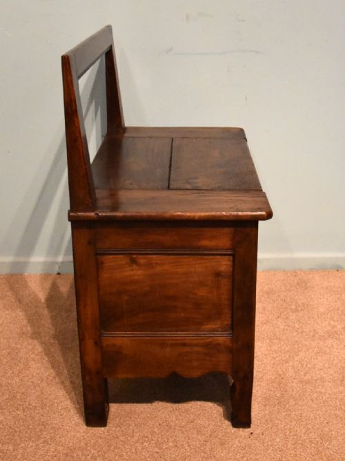 MID NINETEENTH CENTURY FRENCH CHESTNUT BENCH - ADDITIONAL PHOTO 2