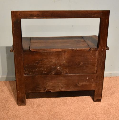 MID NINETEENTH CENTURY FRENCH CHESTNUT BENCH - ADDITIONAL PHOTO 4
