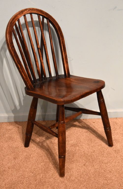 SET OF EIGHT VICTORIAN ASH AND ELM KITCHEN DINING CHAIRS - ADDITIONAL PHOTO 2