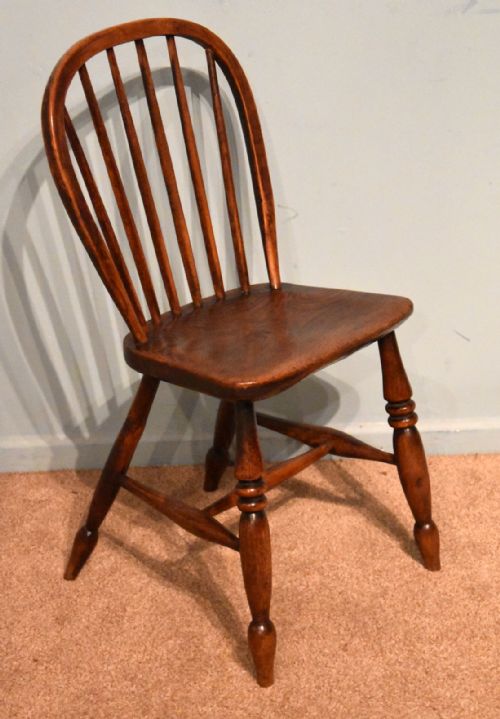 SET OF EIGHT VICTORIAN ASH AND ELM KITCHEN DINING CHAIRS - ADDITIONAL PHOTO 3