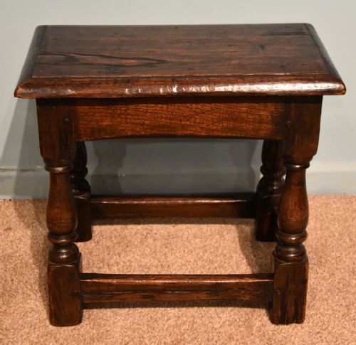 CHARLES II STYLE OAK JOINT STOOLS - ADDITIONAL PHOTO 1