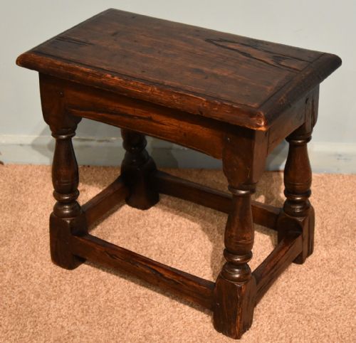 CHARLES II STYLE OAK JOINT STOOLS - ADDITIONAL PHOTO 3