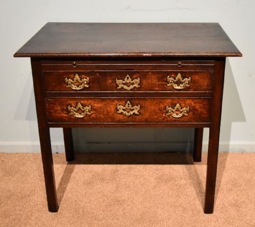 george iii country oak lowboy side table - CATEGORY: ANTIQUE FURNITURE - DATED 18TH CENTURY