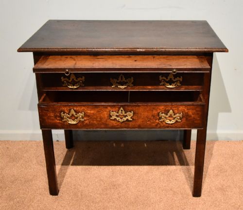 GEORGE III COUNTRY OAK LOWBOY SIDE TABLE - ADDITIONAL PHOTO 1