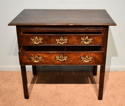 GEORGE III COUNTRY OAK LOWBOY SIDE TABLE - ADDITIONAL PHOTO 2