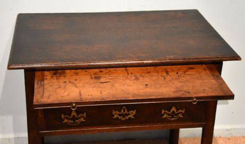 GEORGE III COUNTRY OAK LOWBOY SIDE TABLE - ADDITIONAL PHOTO 6