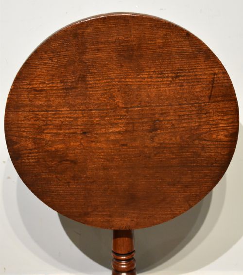 ELM QUAKER STYLE TILTING TRIPOD LAMPWINE TABLE - ADDITIONAL PHOTO 1