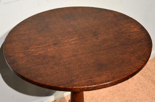 ELM QUAKER STYLE TILTING TRIPOD LAMPWINE TABLE - ADDITIONAL PHOTO 3