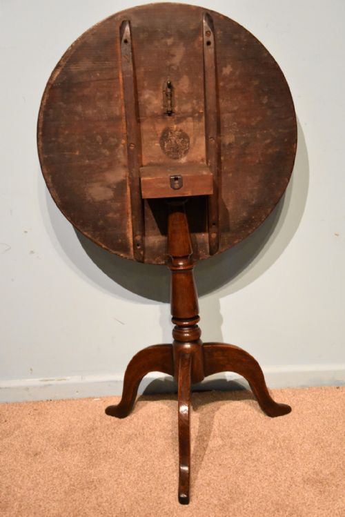 ELM QUAKER STYLE TILTING TRIPOD LAMPWINE TABLE - ADDITIONAL PHOTO 4