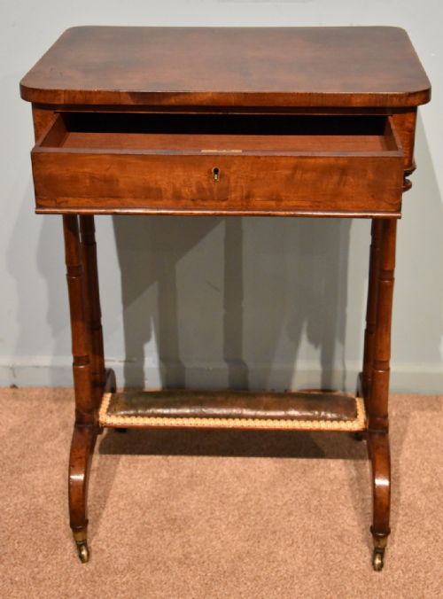WILLIAM IV MAHOGANY WORK TABLE OCCASIONAL TABLE - ADDITIONAL PHOTO 1